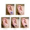 トンネルピアスボディピアス12mm00G0G2G4Gダブルフレア拡張ボディピシリコン金属アレルギー対応クリアピンクレッドオレンジグリーンミントブルークリアホワイトグレーブラックアイレットイヤレットラージホールトンネル耳たぶ用片耳
