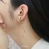 イヤカフチェーンジュエル上品揺れるゴールドイヤーカフ