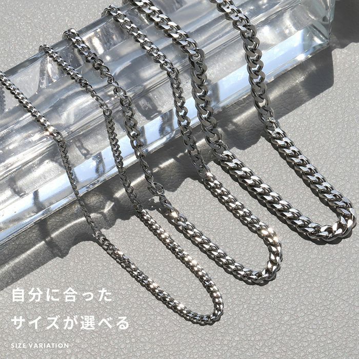 ネックレスオールチタン製シンプルチェーン喜平チェーンアクセサリー