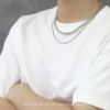 ネックレスオールチタン製シンプルチェーン喜平チェーンアクセサリー