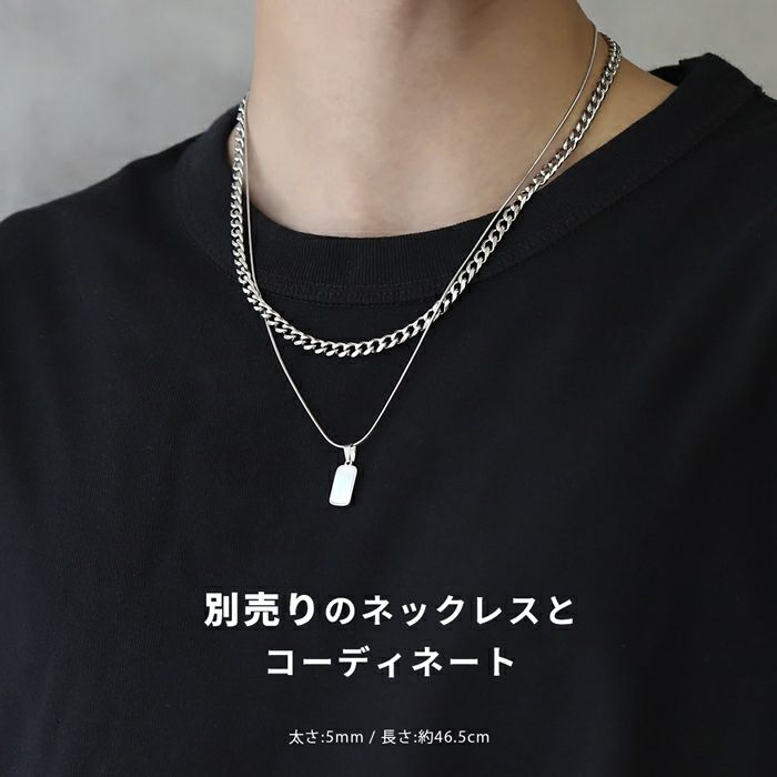 ネックレスオールチタン製シンプルチェーン喜平チェーンアクセサリー