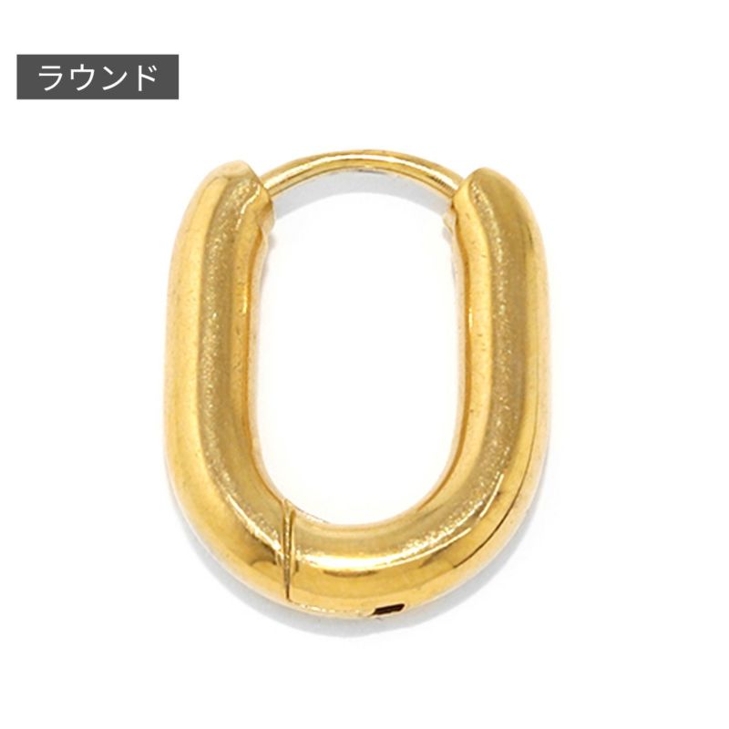 フープピアス２個セット・ラウンドゴールド