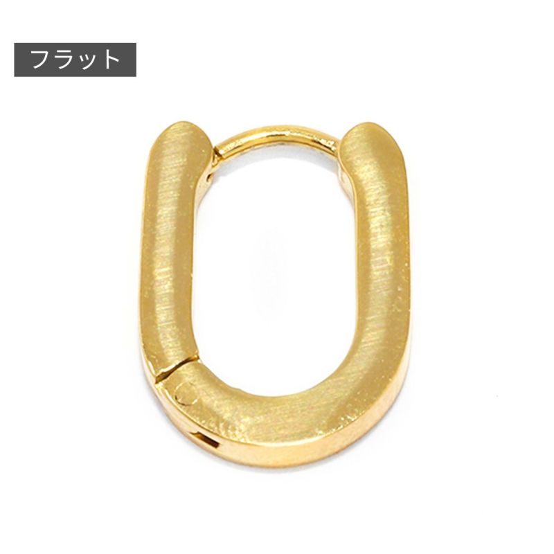 フープピアス２個セット・フラットゴールド