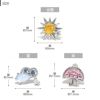 軟骨ピアスお天気WEATHER雲傘太陽ゆめかわファンシー可愛いポップジュエルストレートバーベル16ゲージ