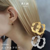 ピアス金属アレルギーニッケルフリー18kコーティングリングピアスフープピアス