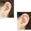軟骨ピアス さすだけピアス キャッチレス ボール ハート 星 パール ジュエル ステンレスピアス 316L 18ゲージ くるっと 簡単 おしゃれ 回すだけ 片耳用 PVDコーティング