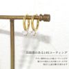 チタン製14Kコーティングジュエル付きワンタッチリングピアス二個セットレディースフープボディピアス専門店凛