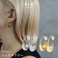 ピアス金属アレルギーニッケルフリー18kコーティングリングピアスフープピアス