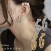 ファッションピアス18Kコーティングニッケルフリー2連ジュエルフープ