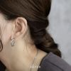 ファッションピアス18Kコーティングニッケルフリー2連ジュエルフープ