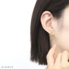 ファッションピアス結びストリングボウリボン18Kコーティングニッケルフリーピアススタッド