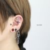ボディピアスカスタマイズパーツインダストリアル軟骨ピアス12G14G16G18Gジョイントパーツピアス金属アレルギーサージカルステンレスシルバーステンレスピアスレディースメンズシンプルボディピアススレイプ軟骨用片耳用