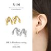 ピアス２連フープピアスニッケルフリー18kコーティングスタッドピアス