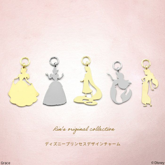 14G16G18GDisneyディズニープリンセスチャームボディピアス軟骨ピアスラプンツェルアリエルシンデレラジャスミンベルパーツレディースかわいいおしゃれシルバーゴールドカスタマイズ凛RINオリジナルプリンセスデザイン