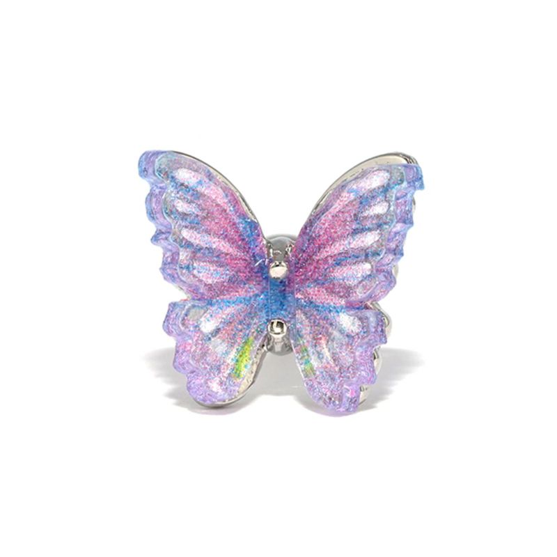 グラデーション蝶々ピアス・ピンク