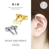 ファッションピアスクリアストーンプチサイズチタンポストスタッド