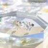 軟骨ピアスお花フラワークリスタルキュービックジルコニアジュエルストレートバーベル16ゲージ