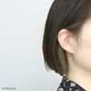 ファッションピアスチェーン2連揺れるおしゃれ低アレルギー素材フック