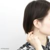 ファッションピアスパールドロップ一粒ジュエル18Kロジウムコーティングフォーマル両耳用セット揺れるスタッドおしゃれきれいめキュービックジルコニア