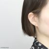ファッションピアスチェーン揺れるゆらゆら喜平18Kロジウムコーティングスタッド