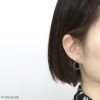 ファッションピアス輪くるりんシンプル円18Kロジウムコーティングスタッド