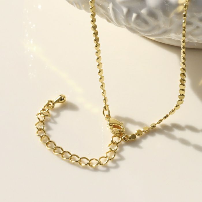 ネックレスカットボールキレイシンプルボールチェーン
