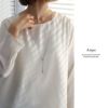 ネックレスラリエットしずくアート現代風喜平チェーン
