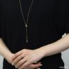 ネックレスラリエットしずくアート現代風喜平チェーン