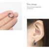 リングピアス薔薇バラレリーフリングフープピアス18G