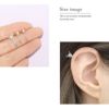 モデル2 軟骨ピアス 蝶々 バタフライ 16G ボディピアス ジュエル キュービックジルコニア 可愛い アクセサリー ストレートバーベル 凛 RIN 専門店 オーロラ 上品