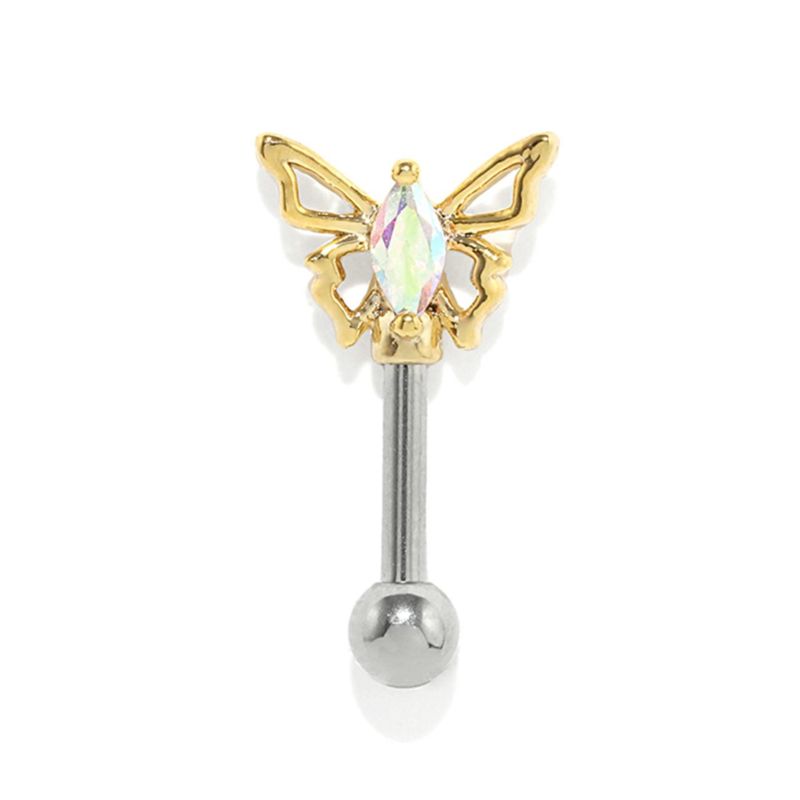蝶々オーロラジュエルピアス・ゴールド
