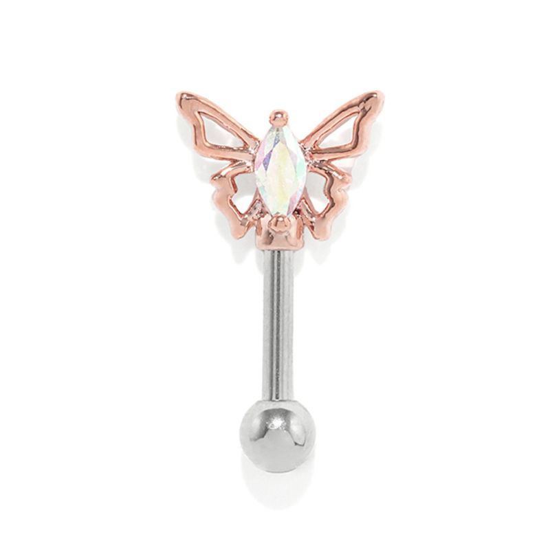 蝶々オーロラジュエルピアス・ピンクゴールド