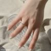 指輪リングキレイシンプル巻きつけるフォークリングオープンリング