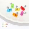 軟骨ピアスグミベアくまベアbearボディピアスポップかわいいキャンディカラーストレートバーベル16ゲージ16Gどうぶつ凛通販