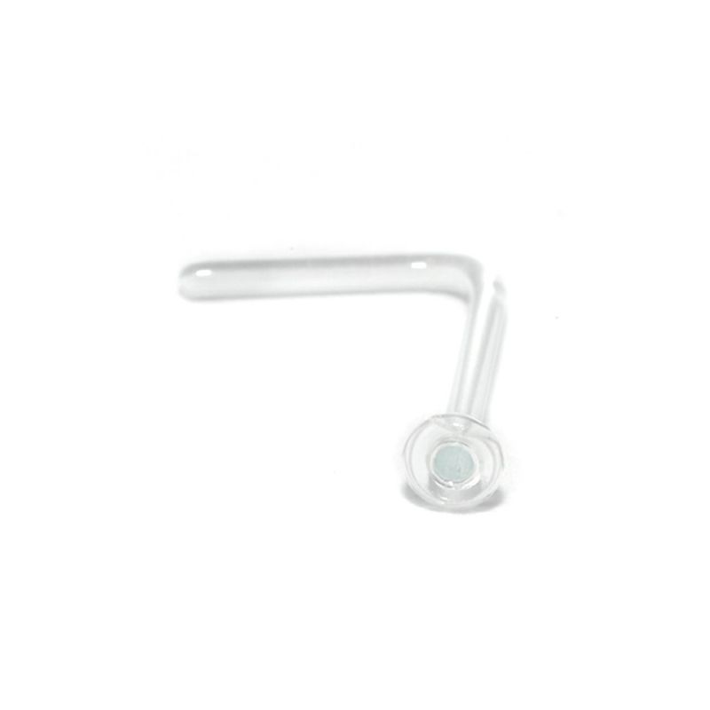 鼻ピアス用透明ガラスピアス・20G