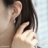 ピアスおしゃれ18Kコーティングカーブ曲線変形エレガントスタッド