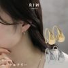 ピアスリングピアスドロップくるんシンプル金属アレルギー対応フープフックピアス