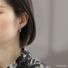 ピアスリングピアスドロップくるんシンプル金属アレルギー対応フープフックピアス