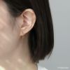 ピアスリングピアスツイストくるりんシンプル金属アレルギー対応フープフックピアス