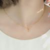 ネックレスキュービックジルコニア棒バーペンダントチェーンあずきチェーン
