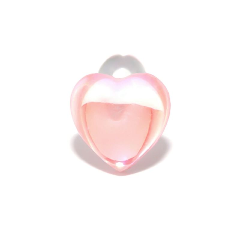 ハート アクリル 軟骨ピアス ピンク