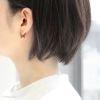 バタフライピアス蝶々ワンタッチフープピアス18Kコーティング透かし模様きれい上品リングボディピアス凛RIN専門店通販かわいい