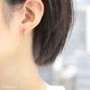 ピアス蝶バタフライ透かし模様18Kコーティングきれいリングフープワンタッチファッションピアス両耳用アクセサリー両耳用2個売り耳たぶ