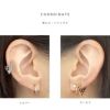 ピアス18k18金金属アレルギー蝶バタフライフープつけっぱなしキャッチレスワンタッチニッケルフリーセカンドピアス18kコーティングレディースシンプルシルバーゴールド大人上品かわいいきれいめ耳たぶ【両耳用・2個売り】