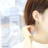 ピアス18Kコーティング5角形3連上品モダンフープペンタゴンスタッドアクセサリー