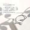 指輪リング11号キレイシンプル巻きつけパール上品金属アレルギー対応サージカルステンレスフォークリングオープンリングアクセサリー