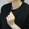 ネックレスチェーンステンレス金属アレルギーシルバーレディースメンズサージカルステンレスシンプルステンレスチェーンあずきチェーン小豆おしゃれ大人上品凛