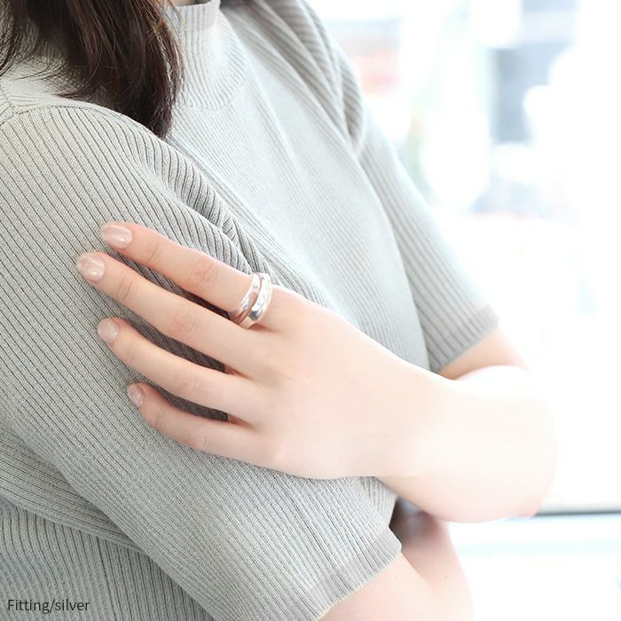 指輪リングアクリル透明シルバーゴールド金属アレルギーファッションリングメタリックアクセサリー