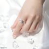 指輪リングアクリル透明シルバーゴールド金属アレルギーファッションリングメタリックアクセサリー