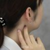 ピアス18金フープピアス金属アレルギー金属アレルギー対応つけっぱなしシルバーゴールドねじれニッケルフリー18kコーティングレディーススパイラルリングツイストリングセカンドピアス耳たぶキャッチレスリングセット【両耳用・2個売り】